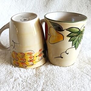 New Two Royal Norfolk  Hand-Painted Ceramic Mugs.